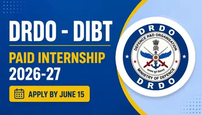 SightsIn Plus Article: DRDO DIBT Announces Paid Internship 2026-27, Apply by June 15