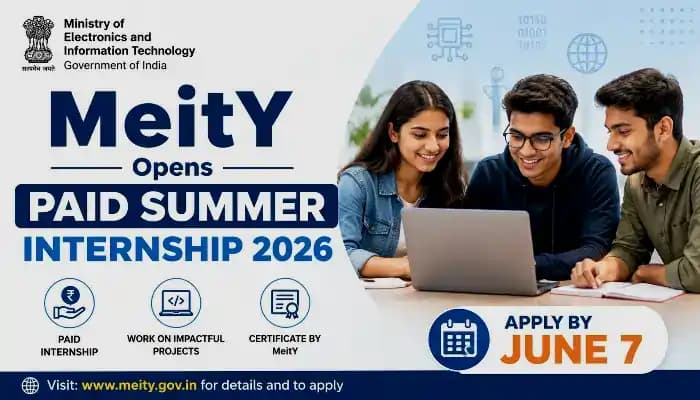 SightsIn Plus Article: MeitY Opens Paid Summer Internship 2026, Apply by June 7