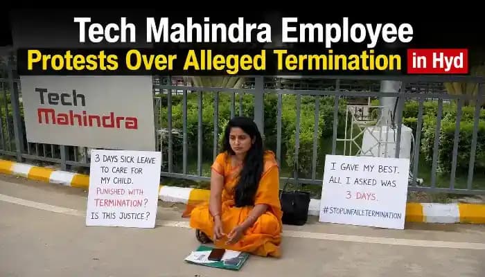 Latest news: Tech Mahindra Employee Protests Over Alleged Termination in Hyd - SightsIn Plus